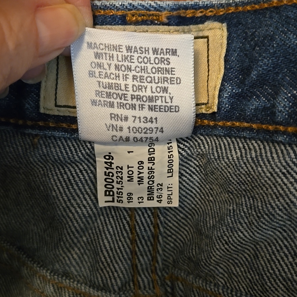 LL Bean Natural Fit 46x32 Mens Jeans - Picture 5 of 7